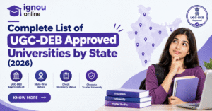 UGC-DEB Approved Universities List 2026: State-Wise Guide